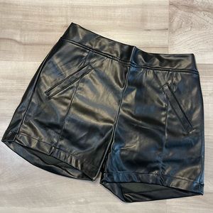 Faux Leather Shorts
